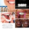 Flipped Warmth 2 Pairs Instant Veneers Snap on Veneers Teeth Dentures Fake Teeth Smile Teeth Covers False Teeth Veneers Top And Bottom Fake Teeth for Women And Men view 3