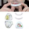 Flipped Warmth 2 Pairs Prosthesis Teeth Fake Teeth White Dentures Teeth Veneers Teeth Instant Perfect Smile Silicone Tooth False Teeth Veneers for Men Women Cover Missing Teeth view 1