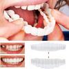 Flipped Warmth 2 Pairs Prosthesis Teeth Fake Teeth White Dentures Teeth Veneers Teeth Instant Perfect Smile Silicone Tooth False Teeth Veneers for Men Women Cover Missing Teeth view 3