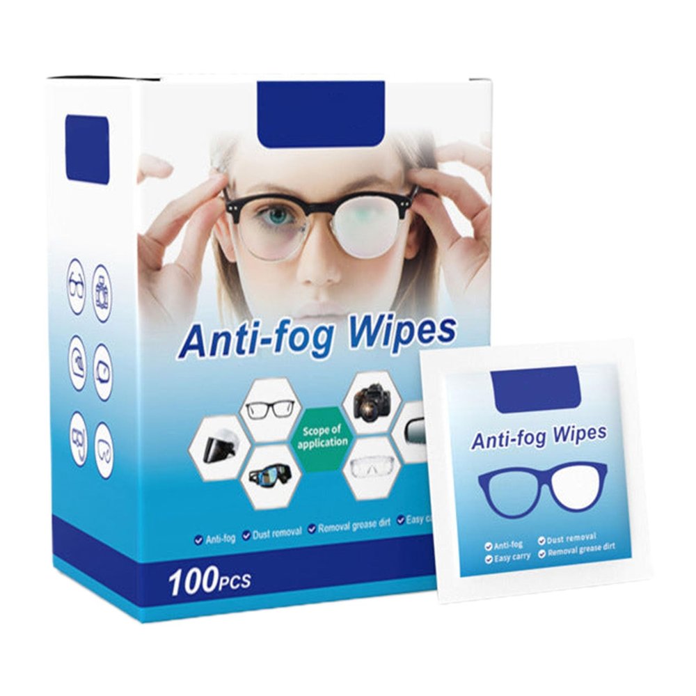 Kasmole Anti-Fog Lens Wipes | Fog-Resistant Lens Cleaning Wipes Eyeglass Cleaner Wipes - for Eyeglasses, Camera Lens, Tablets, Phone, Computer Screen