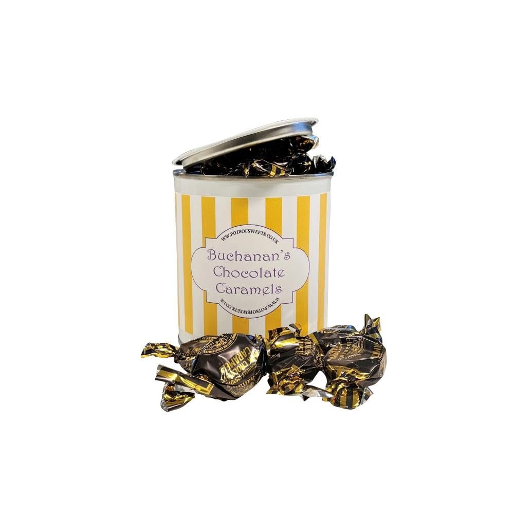 250g Paint Pot Tin of Chocolate Caramel Toffees
