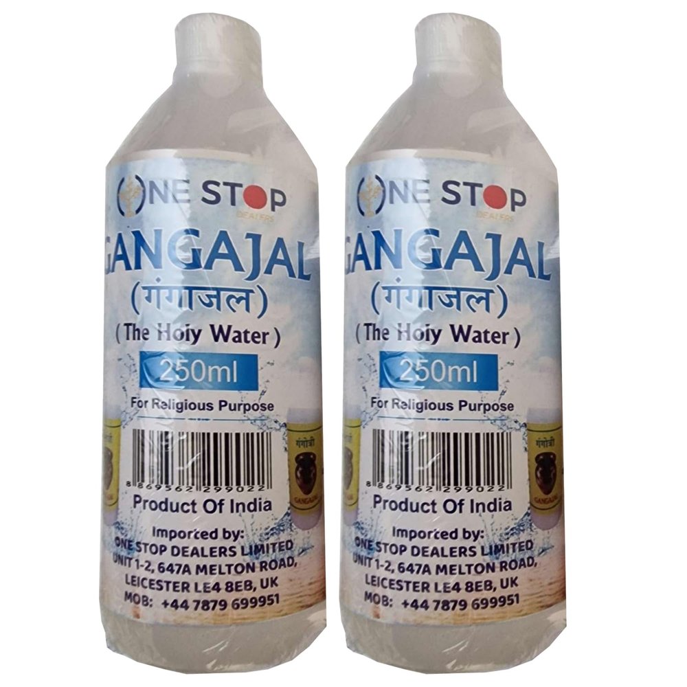 One Stop Dealers - Gangajal 250ml - Purified Holy Water from the Ganges for Spiritual Use - Sacred Ganges Water & Authentic Source (250ml (Pack of 2))