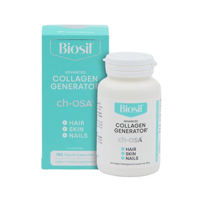 Biosil Collagen Generator - 180 Liquid Capsules - with Patented ch-OSA Complex - Generates & Protects Your Own Collagen - GMO Free - 90-Day Supply