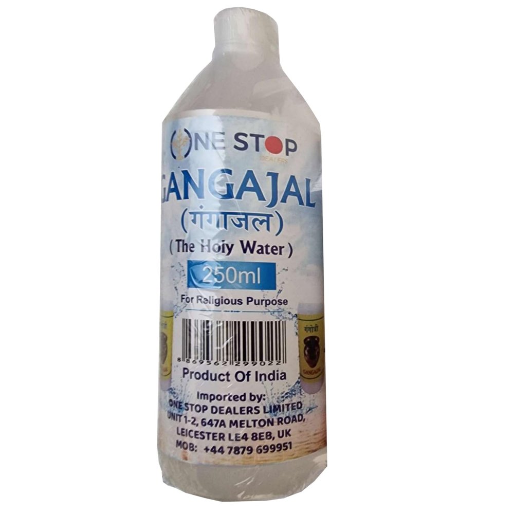 One Stop Dealers - Gangajal 250ml - Purified Holy Water from the Ganges for Spiritual Use - Sacred Ganges Water & Authentic Source (Pack of 1)