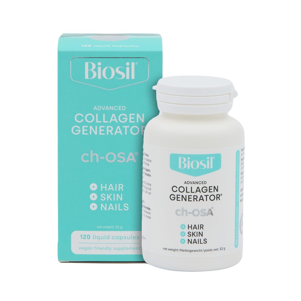 Biosil Collagen Generator - 120 Liquid Capsules - with Patented ch-OSA Complex - Generates & Protects Your Own Collagen - GMO Free - 60-Day Supply