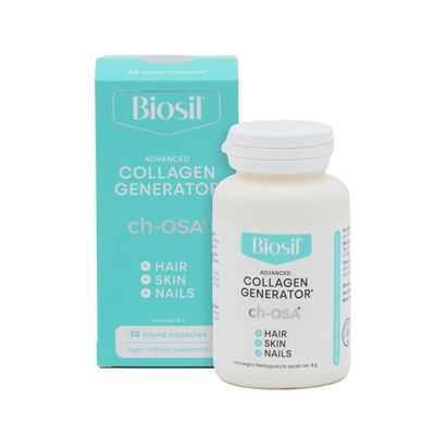 Biosil Collagen Generator - 30 Liquid Capsules - with Patented ch-OSA Complex - Generates & Protects Your Own Collagen - GMO Free - 15-Day Supply