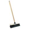 Strong PVC Bristle Brooms/Sweeping Brush With Wooden Handle Garden Brooms For Cleaning Patio Yards Driveways Warehouse and Garage (1, 13" Black) view 2