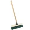 Strong PVC Bristle Brooms/Sweeping Brush With Wooden Handle Garden Brooms For Cleaning Patio Yards Driveways Warehouse and Garage (1, 13" Black) view 3