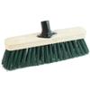 Strong PVC Bristle Brooms/Sweeping Brush With Wooden Handle Garden Brooms For Cleaning Patio Yards Driveways Warehouse and Garage (1, 13" Black) view 4