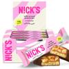 NICKS Keto Protein Bar Salty Peanut, 15 g Protein, 203 Calories, Low Carb Chocolate Snacks No Added Sugar Gluten Free (12 x 50 g) view 1