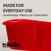 Tribello 2-Pack Red Plastic Dishpans, 12 Quart Rectangular Sink Dishpan Wash Basin and Foot Bath, Heavy Duty with Handles - Made in USA view 3