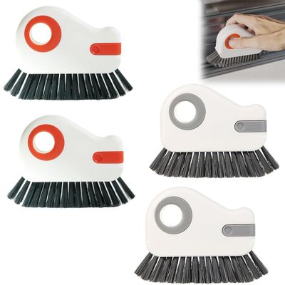 2-in-1 Magic Crevice Brush,Hard Bristle Crevice Cleaning Brush,Multifunction Crevice Brushes for Window Track & Door Cleaning Tool (4pcs-A,One Size)