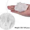 mookaitedecor Natural Clear Quartz Healing Crystal Cluster Druzy Geode Stone, White Raw Energy Crystal Gift Rock Mineral Collection Reiki Gemstone Specimen Home Decor(Approx 156-210g), Length 53-73mm view 2