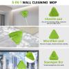 Wall & Baseboard Cleaner Mop Tool with 82'' Long Handle, 360 Degree Rotating 3-in-1 Ceiling Cleaning Tool Duster for Cleaning Painted Walls, Window, Floor, 6 Replacement Microfiber Chenille Pads view 4