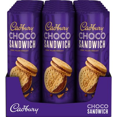 Cadbury Chocolate Sandwich Biscuits 260g (Pack of 18)