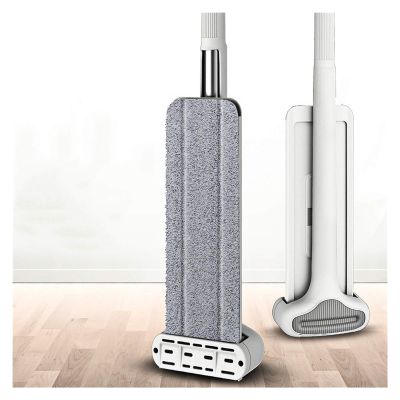 Squeeze Flat Cutting Mop Hands Free For Wash Floor Household Kitchen Floors Cleaning (1mop 5 Cloth)