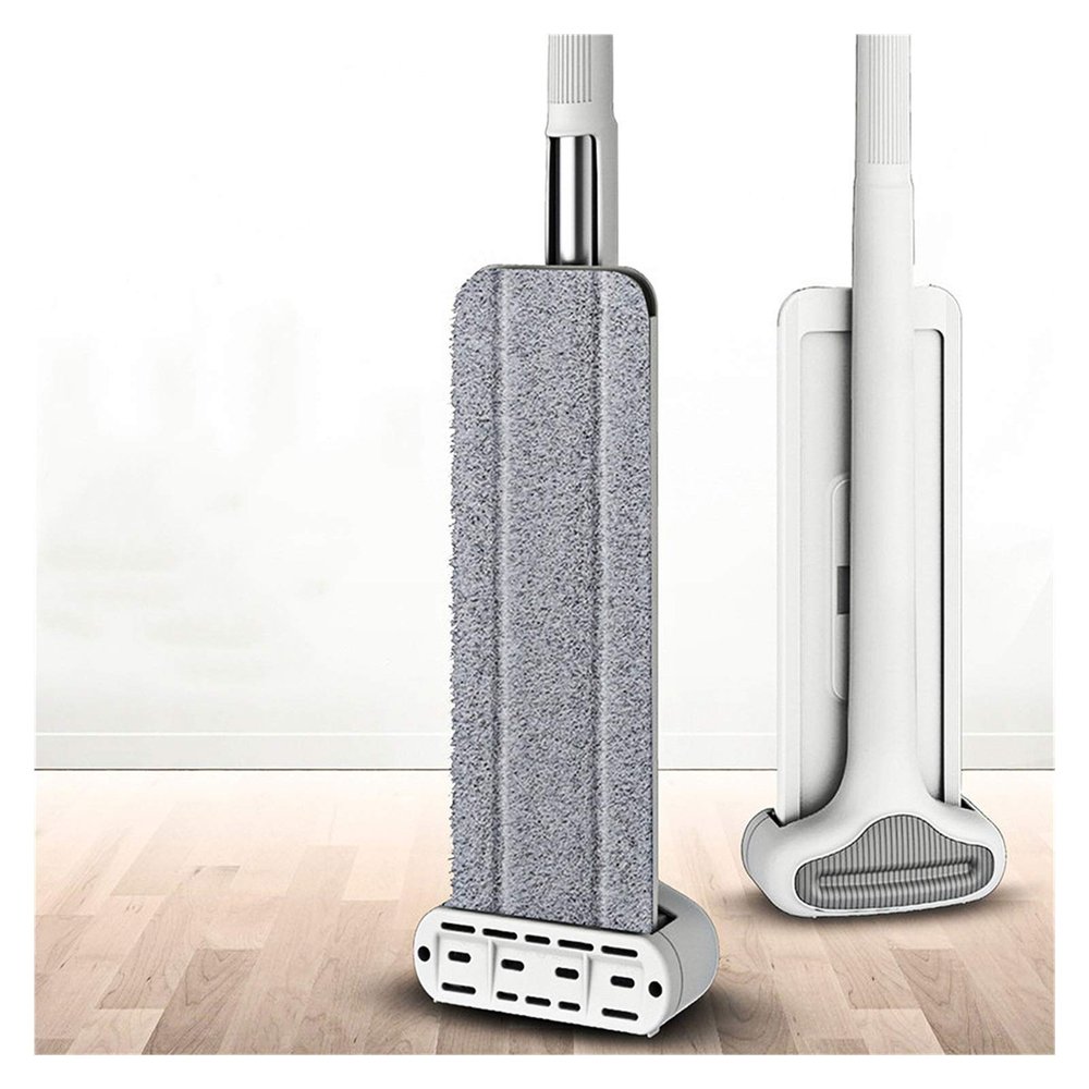 Squeeze Flat Cutting Mop Hands Free For Wash Floor Household Kitchen Floors Cleaning (1mop 5 Cloth)