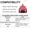 skmeditec Compatible with Masimo SpO2 Sensor Direct-Connect Probe, 9.8 FT Vet Clip Cable with 20 Pins Red Connector, Replacement Cord with Chip view 2