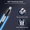 VOSSOT Nose Hair Trimmer Men Women Nose Hair Trimmer 4 in 1 USB Rechargeable Ear Hair Trimmer Nose Trimmer Test Winner Nose Hair Remover Ear Hair Trimmer Nose Hair Eyebrow Beard Trimmer (Blue) view 3