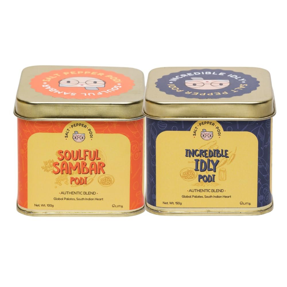 Salt Pepper Podi Sambar Idly combo | Incredible Idly Podi(150g) +Soulful Sambar Podi(100g) |Exquisite Blend of Aromatic Spices |Mouthwatering Taste |Authentic South Indian Cuisine |Natural & Aromatic