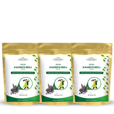VedikRoots Kaunch Beej Powder - Tap Into The Power Of Ayurveda For Increased Strength And Stamina (300g)