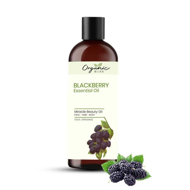 Organic Bliss BlackBerry Essential Oil 100% Pure and Natural Therapeutic Grade Essential Oil for Hair Skin Care, Relief from Stress,Anxiety and Aromatherapy (50 ML)
