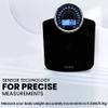 EILISON Highly Advance 2-in-1 Digital & Analog Weighing Scale for Body Weight-400lbs, 4 High Precison GX Sensor Accurate, Thick Tempered Glass, Extra Large Display (red) (black) view 2