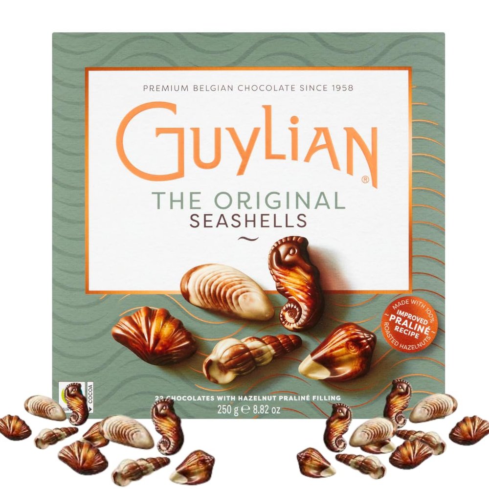 Guylian Temptations Assortment 250g - Belgian Chocolate Seashell Pralines - Christmas chocolate gift for men women teens