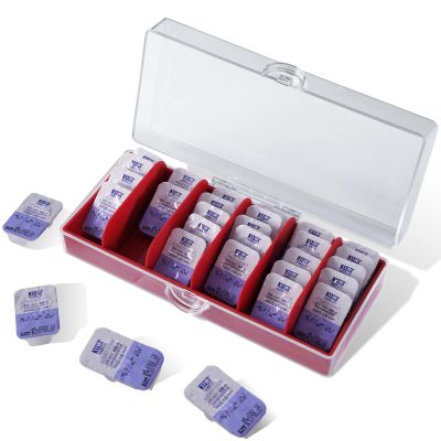 VORDRASSIL Daily Contact Lens Organizer for Daily Colored Contact Lenses, Disposable Contact Lens Dispenser, Clear Plastic Box for All Brands Daily Lens.