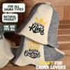 Sauna Guru Sauna Hat 'Sauna King' White - 100% Organic Wool Felt Hats for Russian Banya - Protect Your Head from Heat - English Sauna eBook Guide Included - with Embroidery view 3
