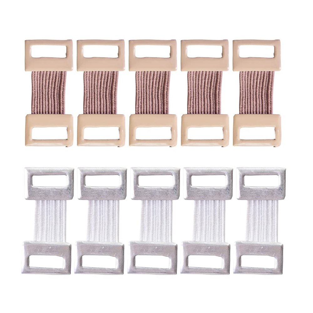 10 Pcs Bandage Wrap Stretch Metal Clips Fixation Clamps Hooks Kit for Sport White/Coffee Replacement Elastic Bandage Wrap Clips