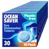 OceanSaver Eco-Friendly Dishwasher Tablets - Pack of 300 | Non-Toxic & Plastic-Free Dish Washing Tablets for Sustainable Cleaning | All in One Plant-Based Dishwasher Salt & Rinse Aid for Tough Stains view 1