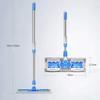 Microfiber Hardwood Floor Mop 7 Washable Reusable Flat Mops Cloths Pads, for Wet or Dry Floor Cleaning (Blue) view 2