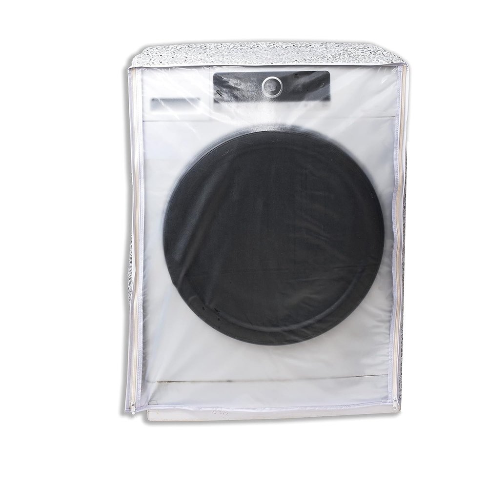 Front Load Washing Machine Cover for IFB 5.5 Kg 6 Kg & 6.5 Kg (50cmsX63cmsX81cms_White,Grey) Pack of : 1 Washing Machine Cover