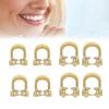 8Pcs Dental Rubber Dam Clamps Dental Distal Premolar Resin Clip Rubber Sheets Barrier Clips for Better Oral and Dental Condition view 1