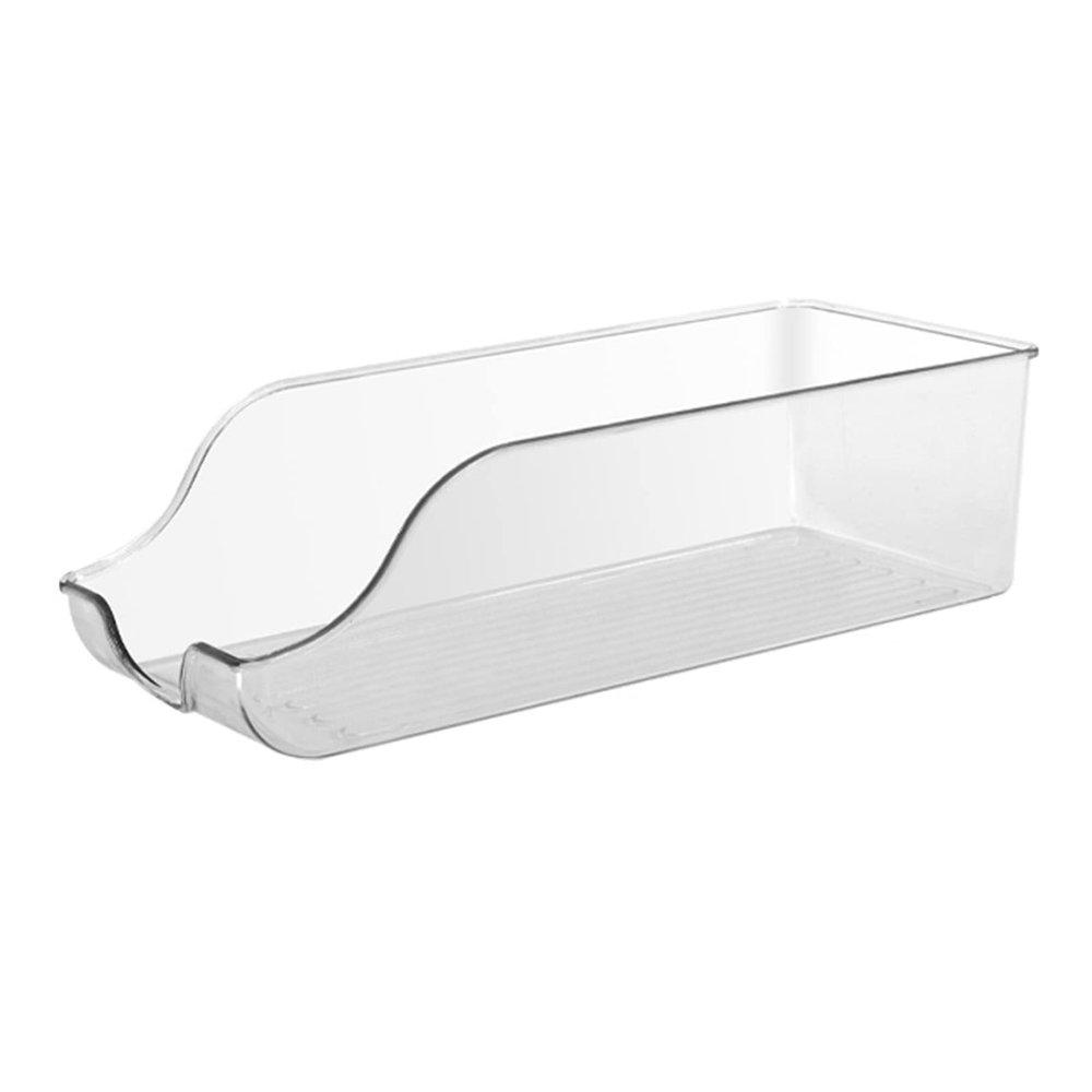 Keebgyy Clear Plastic Storage Bin, Refrigerator Pantry Storage Organizer Bins, Bin Refrigerator Organizer Bin Household Double Ear Transparent Storage Box PET Desktop Basket, Kitchen Organizer