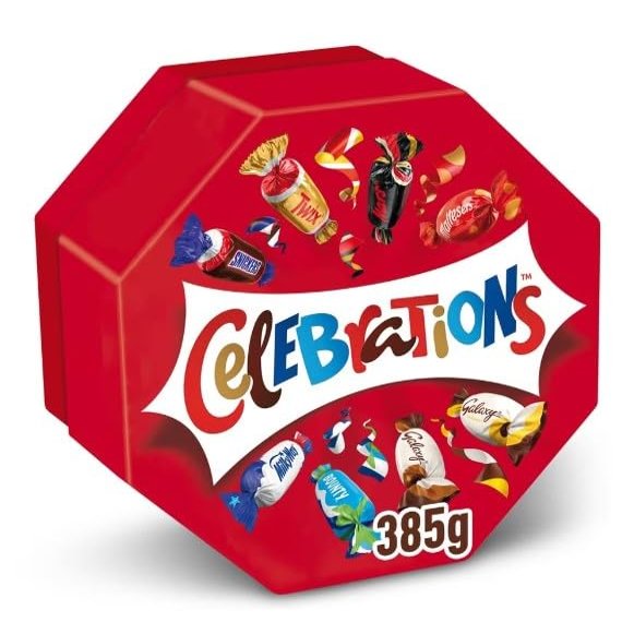 2 x Celebrations Milk Chocolate Box Chocolate Bars Gift 385g Delicious Tasty And Twisty Treat Gift Hamper For Birthday,Christmas Sold By Kidzbuzz
