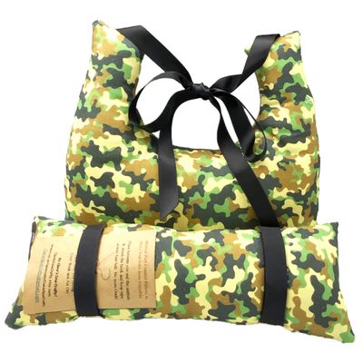 Customisable 10"x9" Underarm Cushion for Single Mastectomy Pillow Lumpectomy Augmentation Gift Set +10" Seatbelt Pad, Breast Cushion Pillow SLNB Top Surgery (Green Camo Type 2)