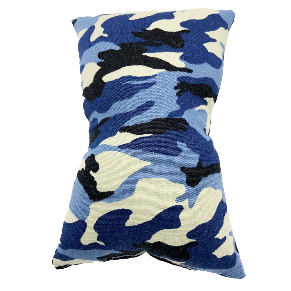 6x 3/10"x3" Car Seatbelt Pads - various sizes for Post Surgery, Pacemakers, Chemo/Stoma/Medical ports or just to stop that Ouch! (Blue Camouflage, 6' x 3")