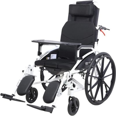 Adjustable Self Propelled Wheelchairs Manual Folding Wheelchair with Hand Brakes Elevating Leg Rests Wheelchair Transport Wheelchair