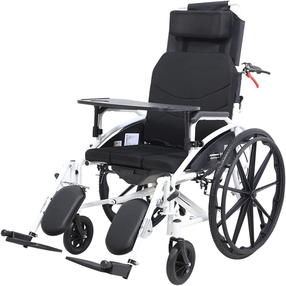 Adjustable Self Propelled Wheelchairs Manual Folding Wheelchair with Hand Brakes Elevating Leg Rests Wheelchair Transport Wheelchair