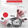 Adjustable Self Propelled Wheelchairs Manual Folding Wheelchair with Hand Brakes Elevating Leg Rests Wheelchair Transport Wheelchair view 4