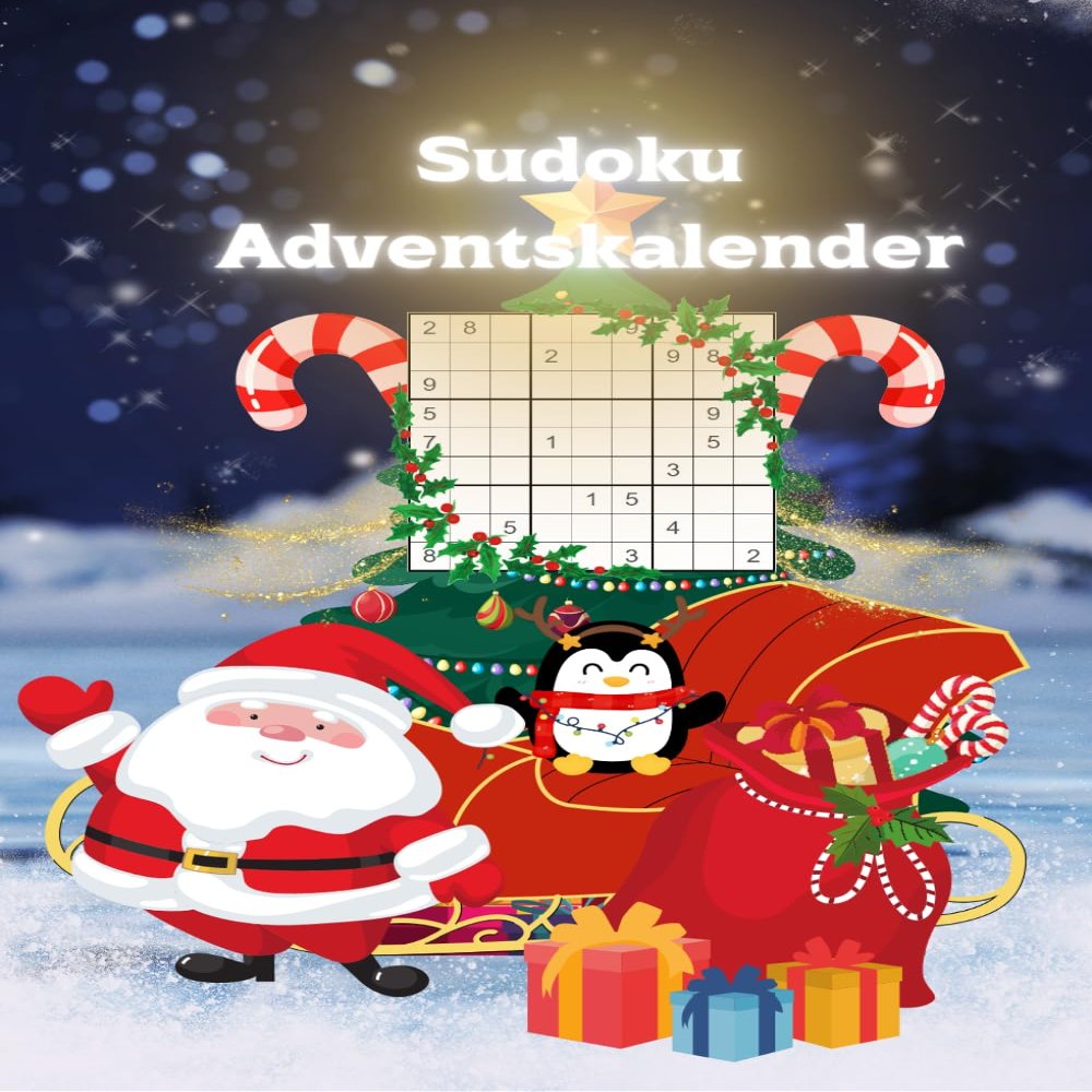 Sudoku Adventskalender: jeden Tag 4 Weihnachtliche Rtsel, von Leicht bis schwer
