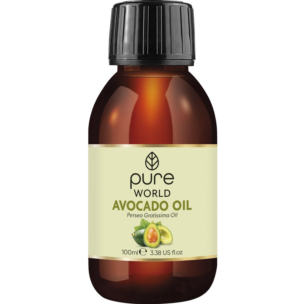 Pure World Natural Avocado Oil 100ml 100% Pure and Natural Cold Pressed Premium Quality Avocado Oil Skin, Edible grade