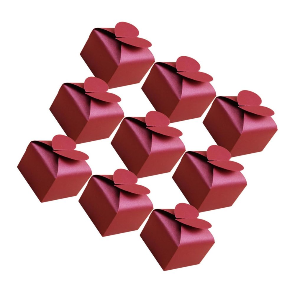 Healeved 50pcs Delicate Heart Candy Box Paper Container Packaging Boxes Party Supplies for Wedding Festival Wedding Favor Candy Paper