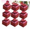 Healeved 50pcs Delicate Heart Candy Box Paper Container Packaging Boxes Party Supplies for Wedding Festival Wedding Favor Candy Paper view 3