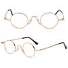 ABETOS Round Blue Light Reading Glasses Small Retro Metal Frame Strong Readers Glasses Flexible Hinges Lightweight Computer Eyeglasses for Men Women, Gold 2.5 view 3