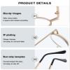 ABETOS Round Blue Light Reading Glasses Small Retro Metal Frame Strong Readers Glasses Flexible Hinges Lightweight Computer Eyeglasses for Men Women, Gold 1.5 view 4