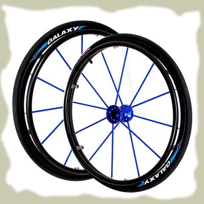 24inch Rear Wheel Set for Sports Wheelchair - Replacement Wheels with Aluminum Hub and Bearing for Smooth Mobility and Pneumatic Tires for Enhanced Comfort