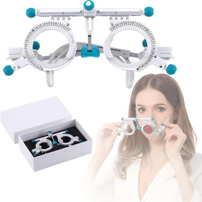 ExoticaBlend Adjustable Trial Lens Frame Optometric Universal Optical Trial Frame, 50g Ultralight Optometry Test Lens Titanium Optical Test Eyepiece